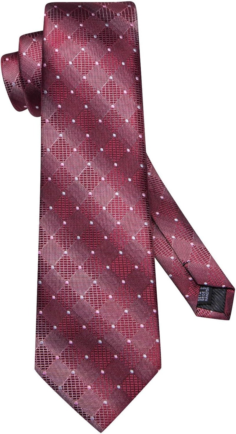 Dubulle Mens Paisley Striped Tie and Handkerchief Cufflinks Tie Set for Men Wedding Business Formal - Image 3
